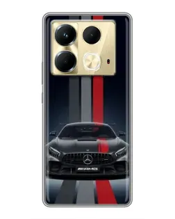Чохол для Infinix Note 40 з картинкою «Mercedes — білий карбон» Чохол для Infinix Note 40 з картинкою «Mercedes — білий карбон»