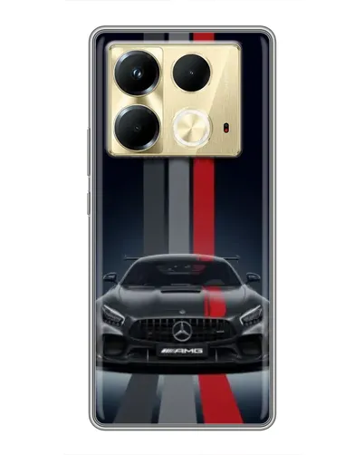 Чохол для Infinix Note 40 з картинкою «Mercedes — білий карбон»