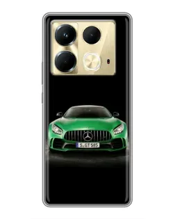 Чохол для Infinix Note 40 з картинкою «Mercedes — неоновий лого»