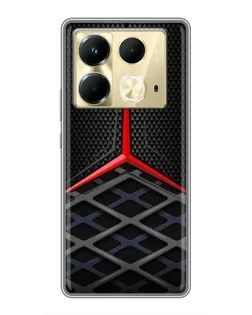 Чохол для Infinix Note 40 з картинкою «Mercedes Carbon Grid»