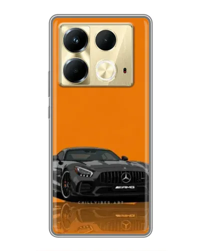 Чохол для Infinix Note 40 з картинкою «Помаранчевий Mercedes AMG»