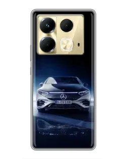 Чохол для Infinix Note 40 з картинкою «Нічний Mercedes EQ»