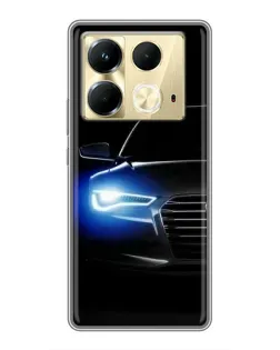 Чохол для Infinix Note 40 з картинкою «Неоновий погляд Audi»