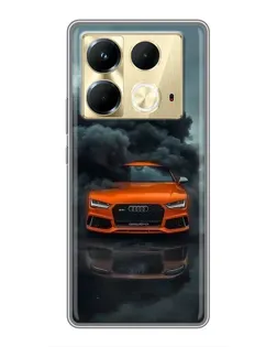 Чохол для Infinix Note 40 з картинкою «Audi у хмарах диму»