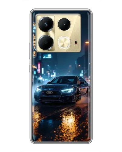 Чохол для Infinix Note 40 з картинкою «Нічне місто та Audi» Чохол для Infinix Note 40 з картинкою «Нічне місто та Audi»