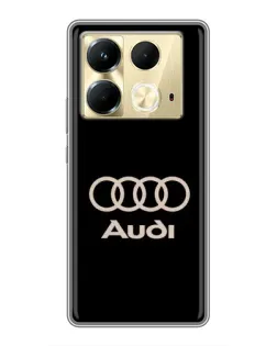 Чохол для Infinix Note 40 з картинкою «Audi — золотий логотип»