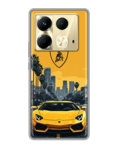 Чохол для Infinix Note 40 з картинкою «Жовтий Lamborghini місто» Чохол для Infinix Note 40 з картинкою «Жовтий Lamborghini місто»