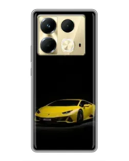 Чохол для Infinix Note 40 з картинкою «Lamborghini жовтий акцент»