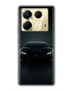 Чохол для Infinix Note 40 з картинкою «Чорний Lamborghini Aventador»