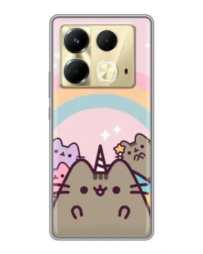 Чехол для Infinix Note 40 с картинкой «Единорог Pusheen»