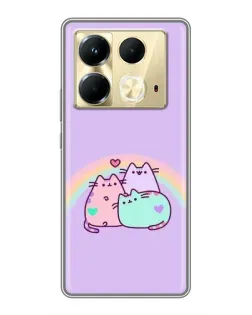 Чохол для Infinix Note 40 з картинкою «Веселкові Пушини» Чохол для Infinix Note 40 з картинкою «Веселкові Пушини»