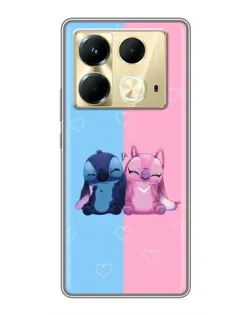 Чохол для Infinix Note 40 з картинкою «Stitch та Angel Love»