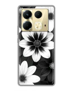 Чохол для Infinix Note 40 з картинкою «Монохромні айстри»