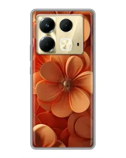 Чохол для Infinix Note 40 з картинкою «Помаранчева макро квітка»