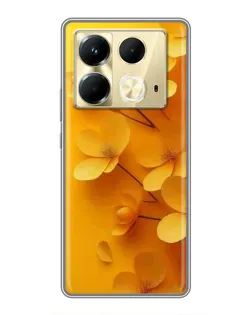 Чохол для Infinix Note 40 з картинкою «Золоті пелюстки»