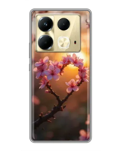 Чохол для Infinix Note 40 з картинкою «Рожевий цвіт сердечко на тлі заходу» Чохол для Infinix Note 40 з картинкою «Рожевий цвіт сердечко на тлі заходу»