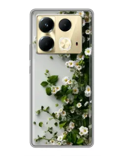 Чохол для Infinix Note 40 з картинкою «Гілка дрібних білих квітів»