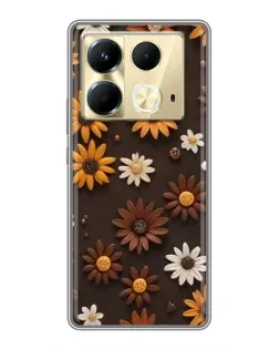 Чохол для Infinix Note 40 з картинкою «Візерунок з маленьких соняшників»