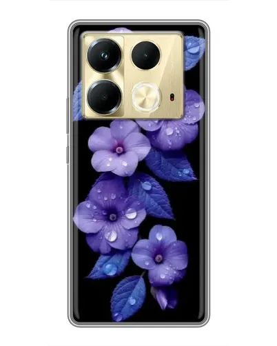 Чохол для Infinix Note 40 з картинкою «Фіолетові квіти з росою» Чохол для Infinix Note 40 з картинкою «Фіолетові квіти з росою»