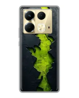 Чохол для Infinix Note 40 з картинкою «Салатовий розлом скелі»