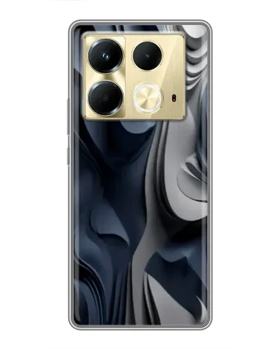 Чохол для Infinix Note 40 з картинкою «Об'ємні сині складки» Чохол для Infinix Note 40 з картинкою «Об'ємні сині складки»