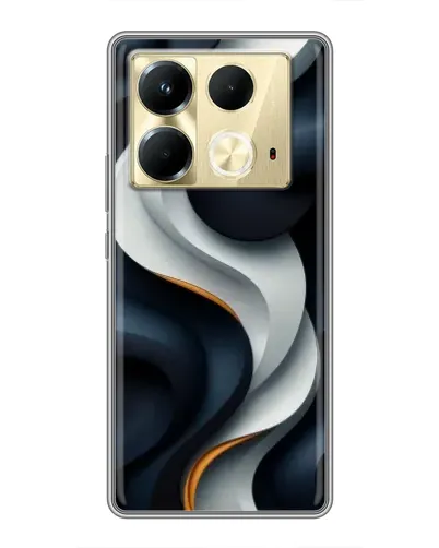Чохол для Infinix Note 40 з картинкою «Об'ємні чорно-білі стрічки» Чохол для Infinix Note 40 з картинкою «Об'ємні чорно-білі стрічки»