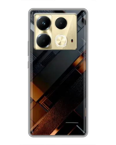 Чохол для Infinix Note 40 з картинкою «Чорні геометричні блоки» Чохол для Infinix Note 40 з картинкою «Чорні геометричні блоки»