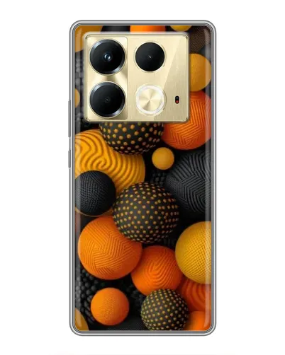 Чохол для Infinix Note 40 з картинкою «Об'ємні помаранчеві сфери» Чохол для Infinix Note 40 з картинкою «Об'ємні помаранчеві сфери»