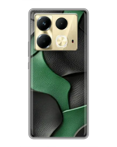 Чохол для Infinix Note 40 з картинкою «Зелені шкіряні хвилі» Чохол для Infinix Note 40 з картинкою «Зелені шкіряні хвилі»