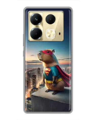 Чохол для Infinix Note 40 з картинкою «Капі-мен супергерой» Чохол для Infinix Note 40 з картинкою «Капі-мен супергерой»