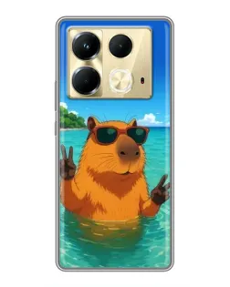 Чохол для Infinix Note 40 з картинкою «Морська капібара»