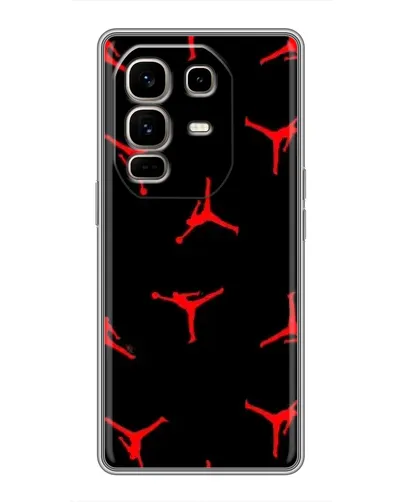 Чохол для Infinix Note 50 Pro Plus з картинкою «Jordan Red Pattern» Чохол для Infinix Note 50 Pro Plus з картинкою «Jordan Red Pattern»
