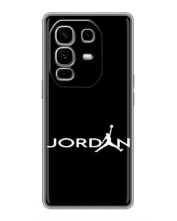 Чохол для Infinix Note 50 Pro Plus з картинкою «Jordan White Logo»