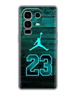 Чохол для Infinix Note 50 Pro Plus з картинкою «Jordan Cyan 23»