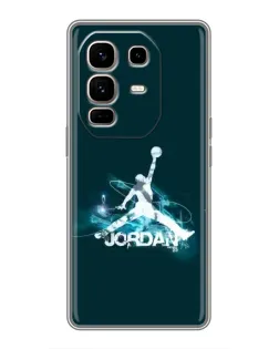 Чохол для Infinix Note 50 Pro Plus з картинкою «Jordan Blue Fire»