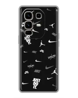 Чохол для Infinix Note 50 Pro Plus з картинкою «Nike Black Pattern»