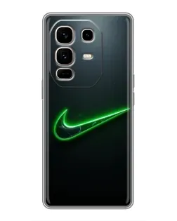 Чехол для Infinix Note 50 Pro Plus с картинкой «Неоновый контур Nike»