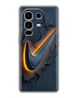 Чехол для Infinix Note 50 Pro Plus с картинкой «Объемный логотип Найк»