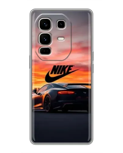Чехол для Infinix Note 50 Pro Plus с картинкой «Nike и суперкар»