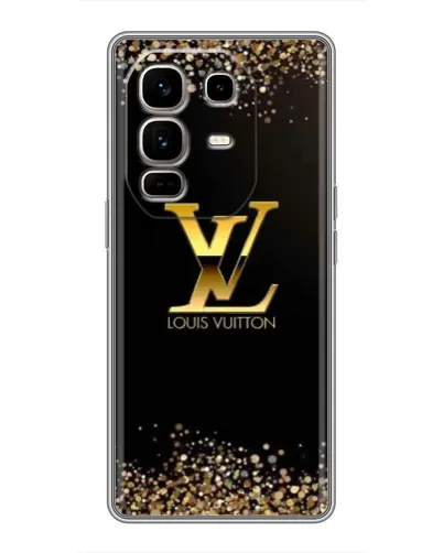 Чехол для Infinix Note 50 Pro Plus с картинкой «LV — золотые искры»