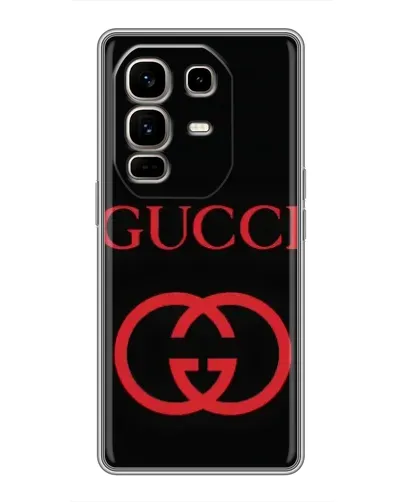 Чехол для Infinix Note 50 Pro Plus с картинкой «Gucci — красный логотип»