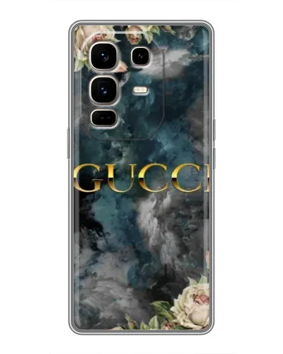 Чехол для Infinix Note 50 Pro Plus с картинкой «Абстрактные цветы Gucci»