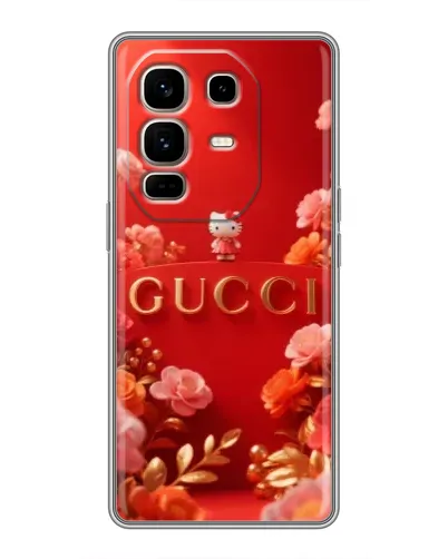 Чехол для Infinix Note 50 Pro Plus с картинкой «Gucci — золотой сад»