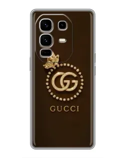 Чехол для Infinix Note 50 Pro Plus с картинкой «Gucci — золотая бабочка» Чехол для Infinix Note 50 Pro Plus с картинкой «Gucci — золотая бабочка»
