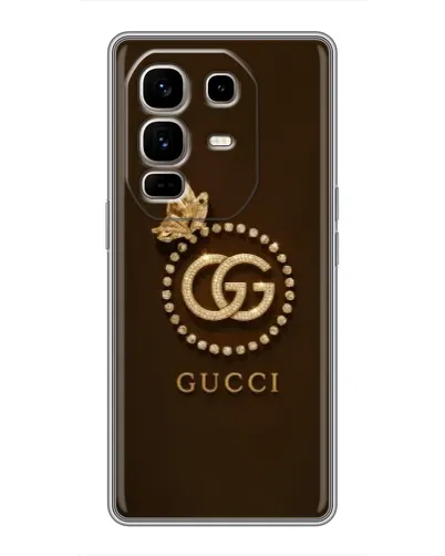Чехол для Infinix Note 50 Pro Plus с картинкой «Gucci — золотая бабочка»