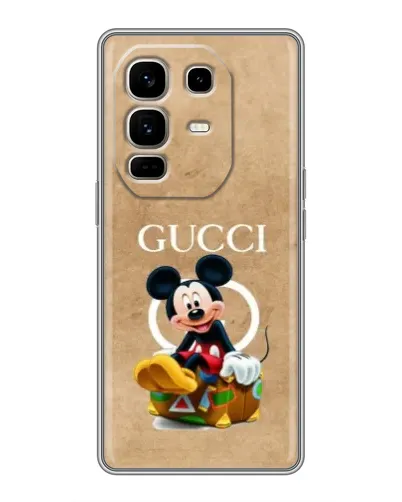 Чехол для Infinix Note 50 Pro Plus с картинкой «Микки Маус Gucci — крафт»