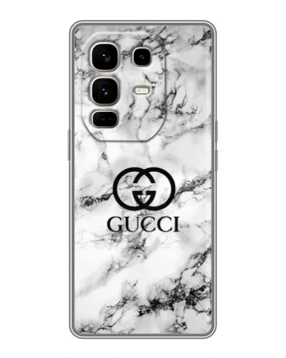 Чехол для Infinix Note 50 Pro Plus с картинкой «Gucci — мраморный шик»