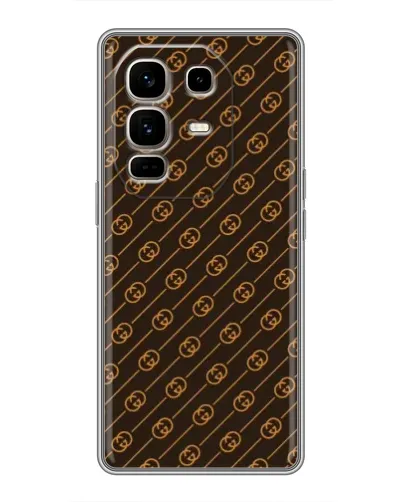 Чехол для Infinix Note 50 Pro Plus с картинкой «Gucci — золотые диагонали»