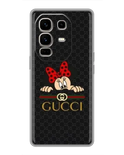 Чехол для Infinix Note 50 Pro Plus с картинкой «Минни Маус Gucci — черный»