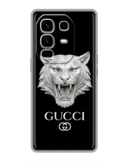 Чехол для Infinix Note 50 Pro Plus с картинкой «Gucci — серебряный лев» Чехол для Infinix Note 50 Pro Plus с картинкой «Gucci — серебряный лев»